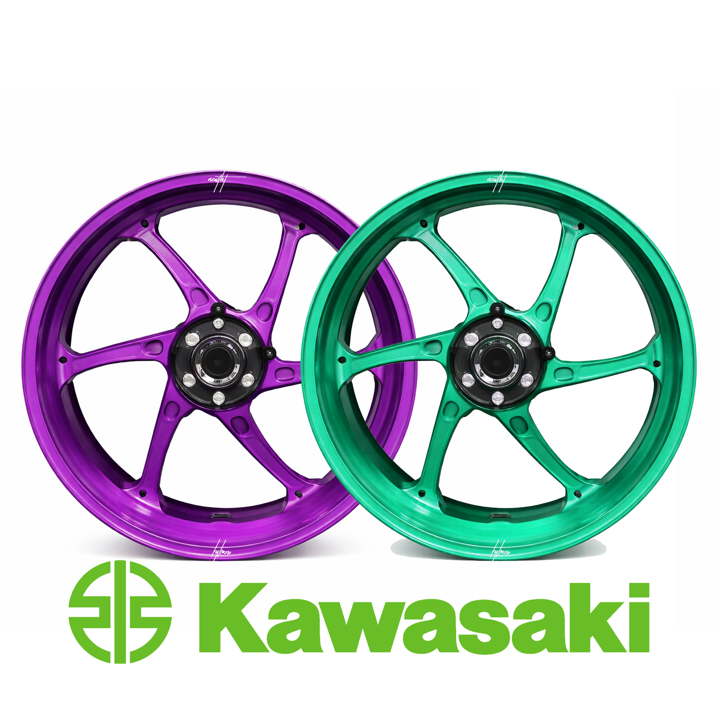 KAWASAKI CAST CUSTOM WHEELS